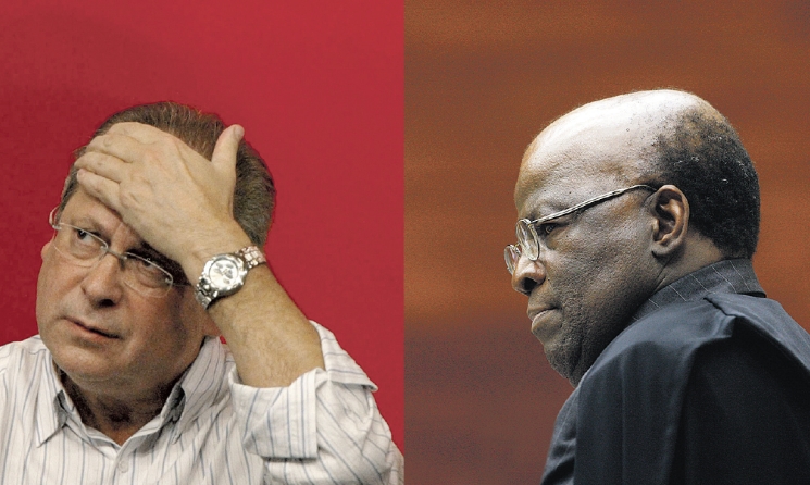 Defesa do ex-ministro José Dirceu recorreu da proibição; o ministro (à dir.) Joaquim Barbosa seguiu a lei ao pé da letra. | Maurício Lima; Nelson Jr. / STF2