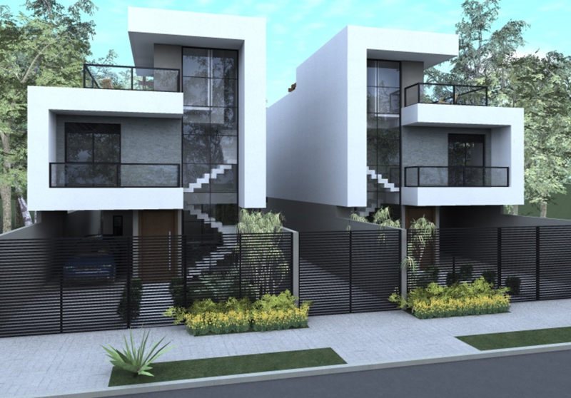 Projeto do Mont Alverne II tem elementos modernos, como paredes de vidro e escadas aparentes | Divulgação