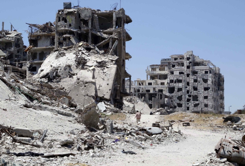 Construções bombardeadas em Homs, durante a guerra que afeta a Síria há mais de três anos | Omar Sanadiki/Reuters