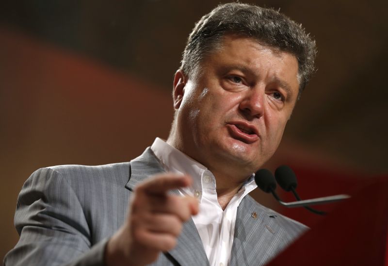 Após a apuração de quase 60% dos votos, Poroshenko tinha 53,74%, segundo os dados oficiais da Comissão Eleitoral Central da Ucrânia | REUTERS/David Mdzinarishvili