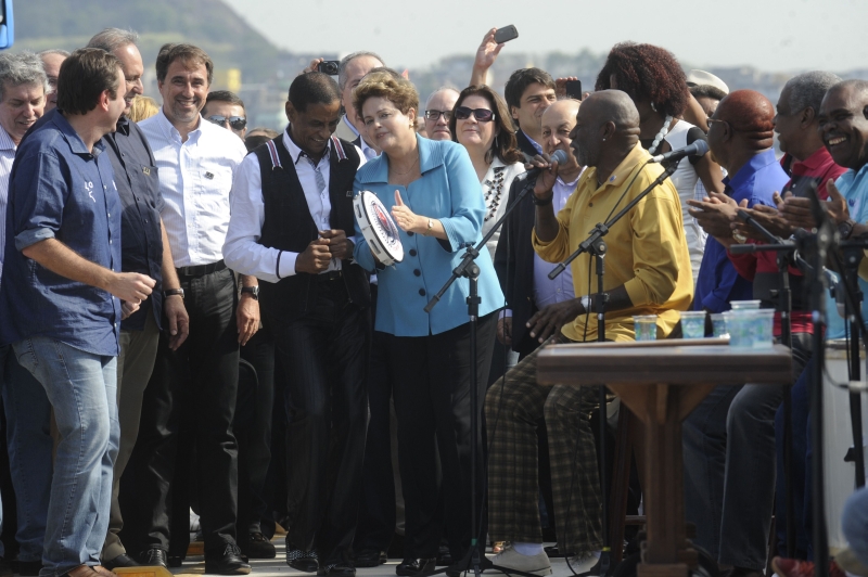 Dilma no Rio: pré-candidato do PT ao governo do estado não compareceu ao evento | Tânia Rêgo/Agência Brasil
