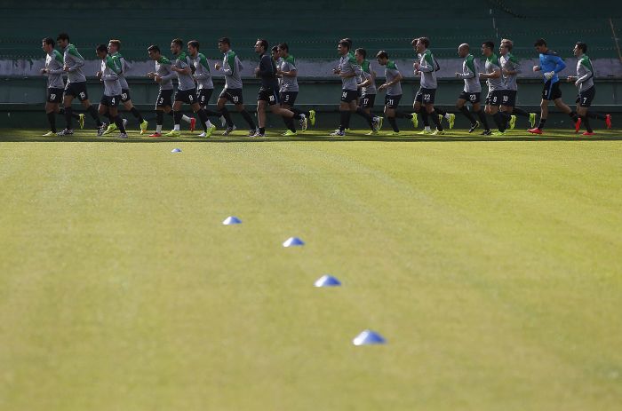 Austrália treina no gramado do Couto Pereira | Jonathan Campos / Gazeta do Povo