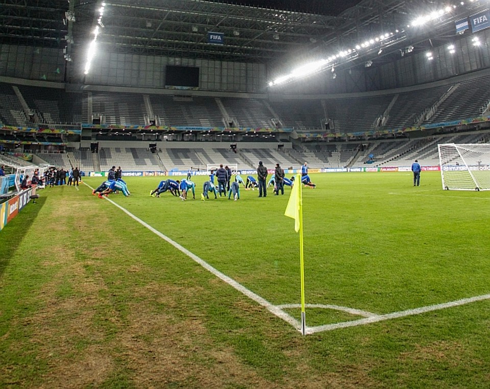 Seleção de Honduras na Arena da Baixada para o jogo contra o Equador, realizado na sexta-feira passada. | Daniel Castellano / AGP / Agencia de Noticias Gazeta do Povo
