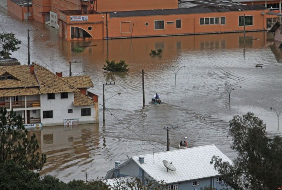 Rio Negrinho (SC), na divisa com o Paraná, decretou estado de calamidade | Secom/SC/Divulgação