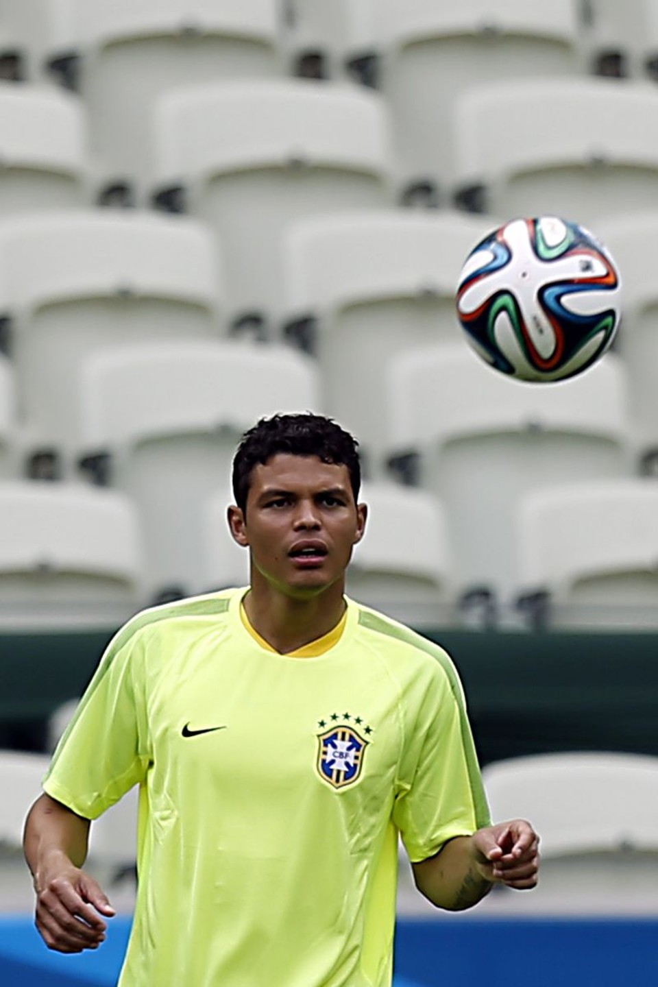 Capitão da seleção, Thiago Silva quer o apoio incondicional da torcida hoje no Castelão | Albari Rosa
