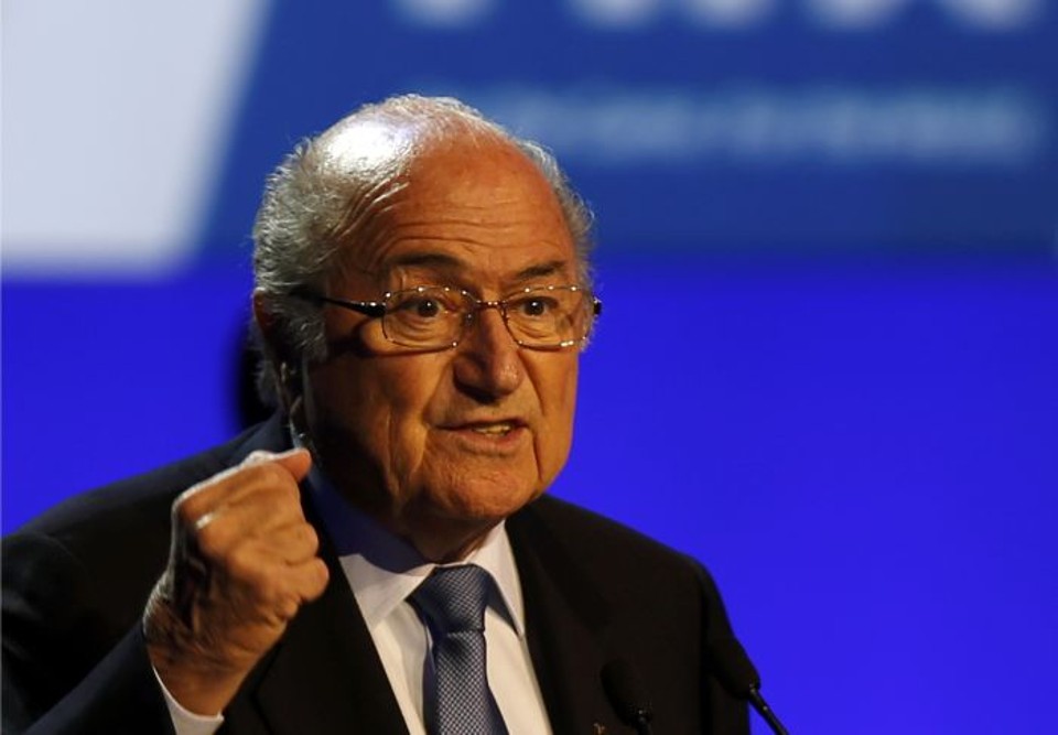 Joseph Blatter durante congresso da Fifa nesta quarta-feira (11), em São Paulo | Reuters