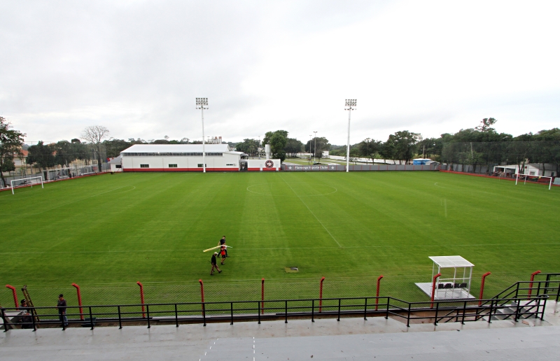Estádio Pedro Basso recebeu melhorias, do gramado aos vestiários, sob a fiscalização de emissários da Fifa | Christian Rizzi/ Gazeta do Povo