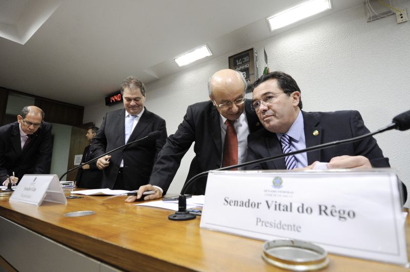 Senador Vital do Rêgo, presidente da CPMI, durante sessão em que foram votados requerimentos | Pedro França/Agência Senado