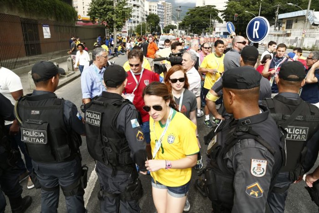 Policiamento está reforçado no Maracanã para Bélgica x Rússia após a invasão dos chilenos