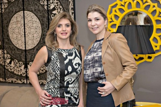 Rita Mourão (à esq.) com a designer Luciana Baggio na recém-inaugurada loja de decoração Empório, no Seminário, comandada por ela e seu marido, Paulo Mourão |