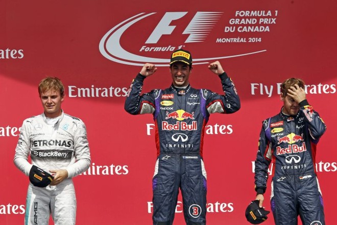 O alemão Nico Rosberg ficou em segundo e Sebastian Vettel completou o pódio | 