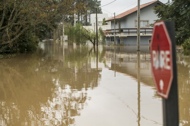 União da Vitória, no Sul do PR, continua a sofrer os efeitos da chuva | Marcelo Andrarde/ Agência de Notícias Gazeta do Povo