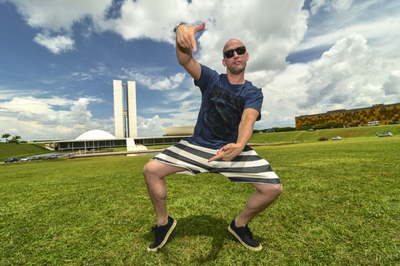 Na sua passagem por Brasília, Paulo Gustavo entrevistou a presidente Dilma Rousseff | Divulgação
