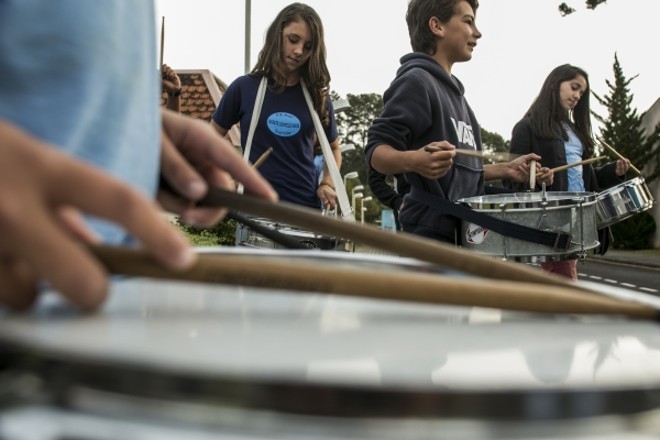 Detalhe da fanfarra da Vila da Cidadania | 