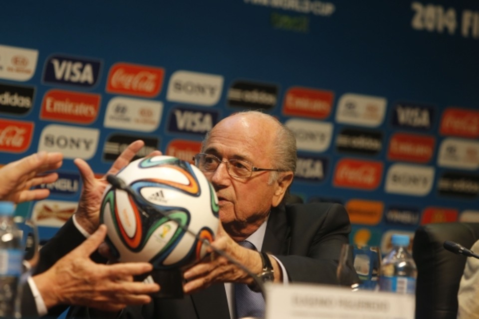 Joseph Blatter, presidente da Fifa, abusou de clichês com país do samba e do futebol para dizer que confia na Copa no Brasil | Albari Rosa, enviado especial/ Gazeta do Povo