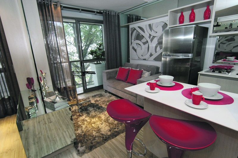 Unidade decorada do empreendimento 7th Avenue Live & Work, da construtora Thá | Aniele Nascimento/Gazeta do Povo