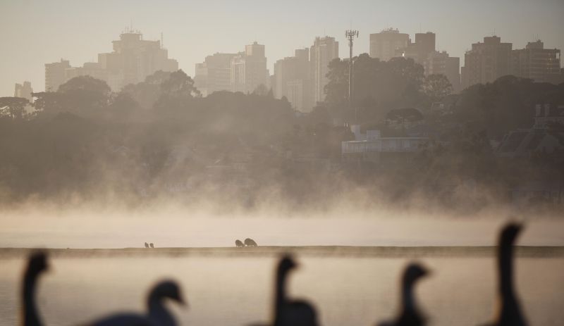Parque Barigui, em Curitiba, nesta terça-feira | Jonathan Campos/Agência de Notícias Gazeta do Povo
