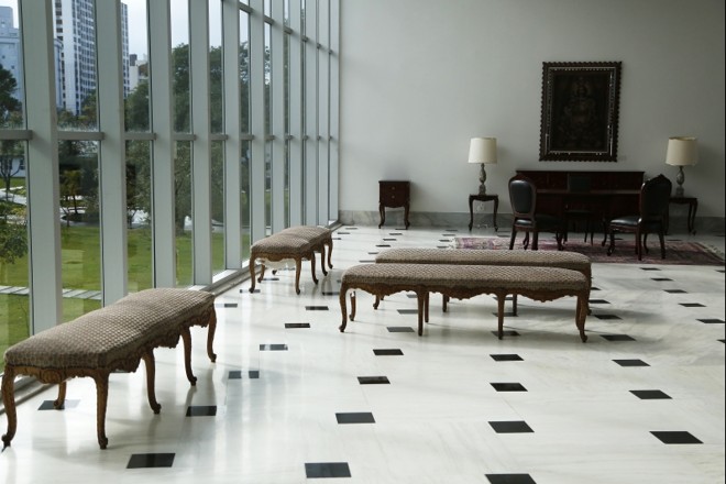 Salão de Inverno, um dos cinco salões espalhados pelo segundo andar do Palácio Iguaçu | 