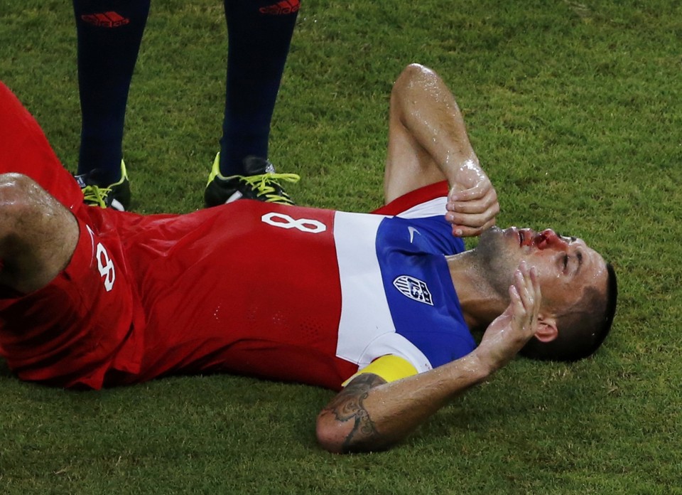Dempsey, capitão da seleção americana, durante jogo contra Gana | Carlos Barria/Reuters