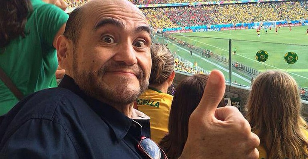 Edgar Vivar, o Senhor Barriga do Chaves, esteve no Castelão vendo Brasil x México