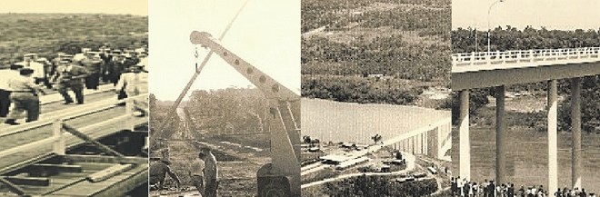 A construção da Ponte da Amizade começou em 1956. Para garantir a segurança na inauguração, em 1965, o Exército enviou 5 mil homens à região | 
