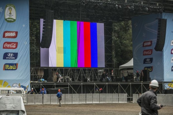 Telão de 80 metros exibirá jogos do Mundial |