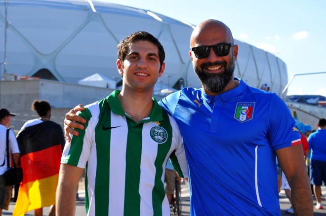 O coxa-branca Eduardo Berlesi e o italiano Silvio Bellini prontos para Inglaterra x Itália | 