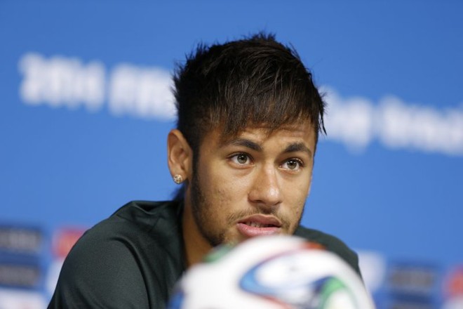 Neymar, durante coletiva no Itaquerão, disse que está ansioso para estrear na Copa | 