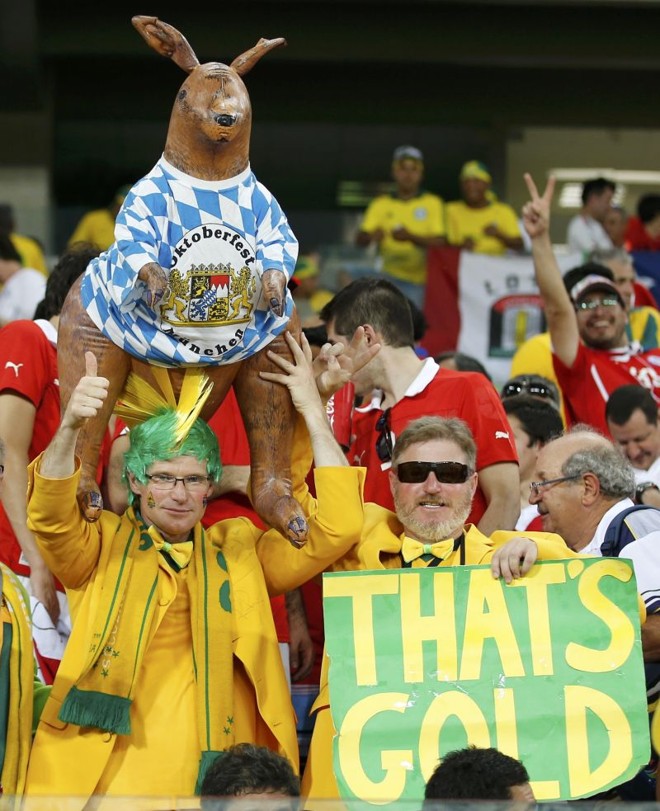 Derrota da Austrália não tirou o brilho da torcida |