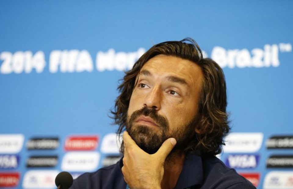 Meio-campista da Itália Pirlo, durante entrevista coletiva pré-jogo contra Uruguai | Reuters