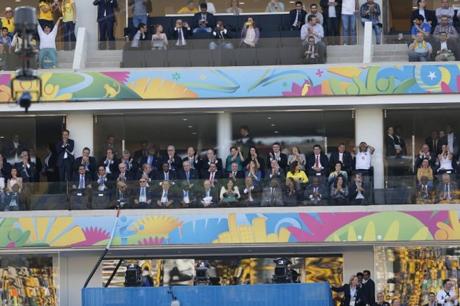 A presidente Dilma Rouseeff está na Arena Corinthians para acompanhar a abertura da Copa | 