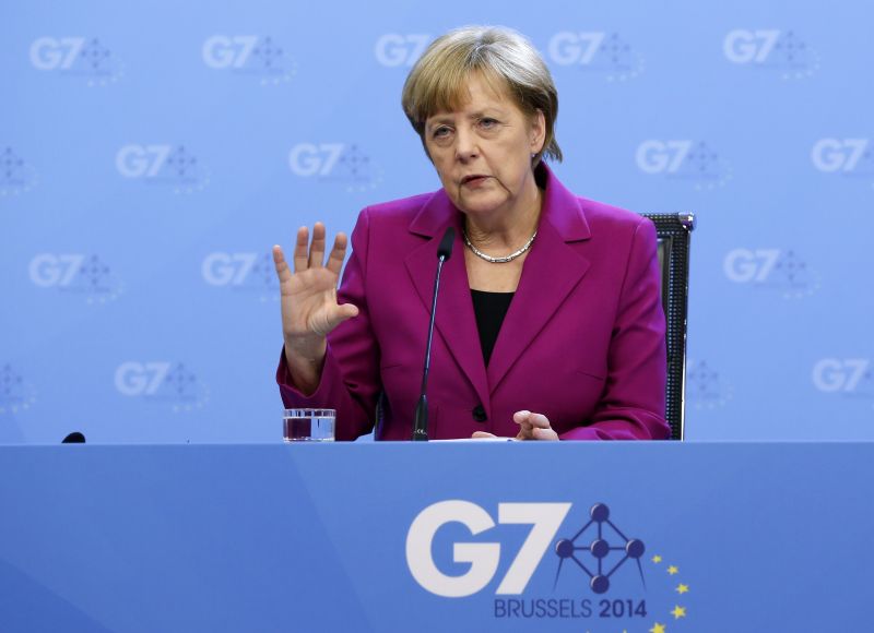 Alvo: chanceler alemã em reunião do G7 nesta quarta-feira, em Bruxelas. | Reuters/ Yves Herman