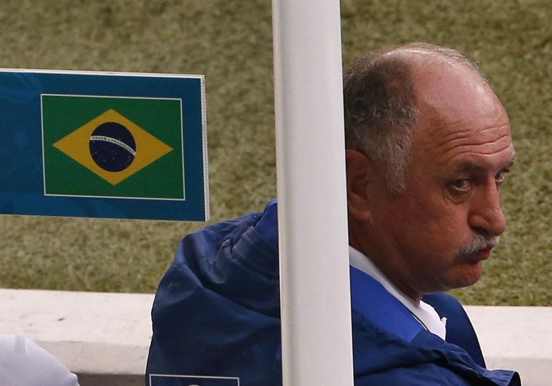 A goleada sofrida foi a primeira derrota de Felipão no comando da seleção brasileira em Mundiais | Reuters
