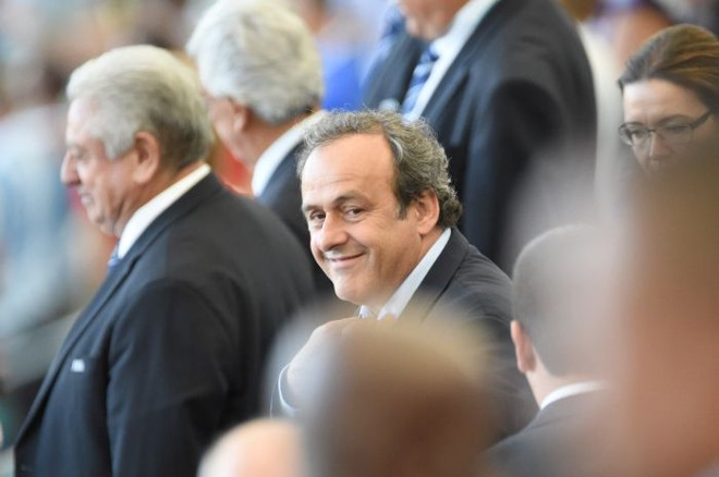 Presidente da Uefa, o ex-jogador francês Michel Platini na decisão entre Alemanha e Argentina no Maracanã | 