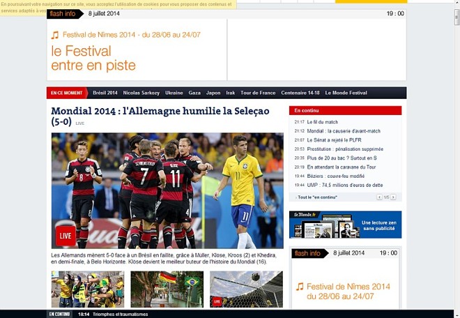 Após o jogo, o Le Monde comparou a derrota brasileira a um suplício: ´´Alemanha impõe suplício ao Brasil´´. | 