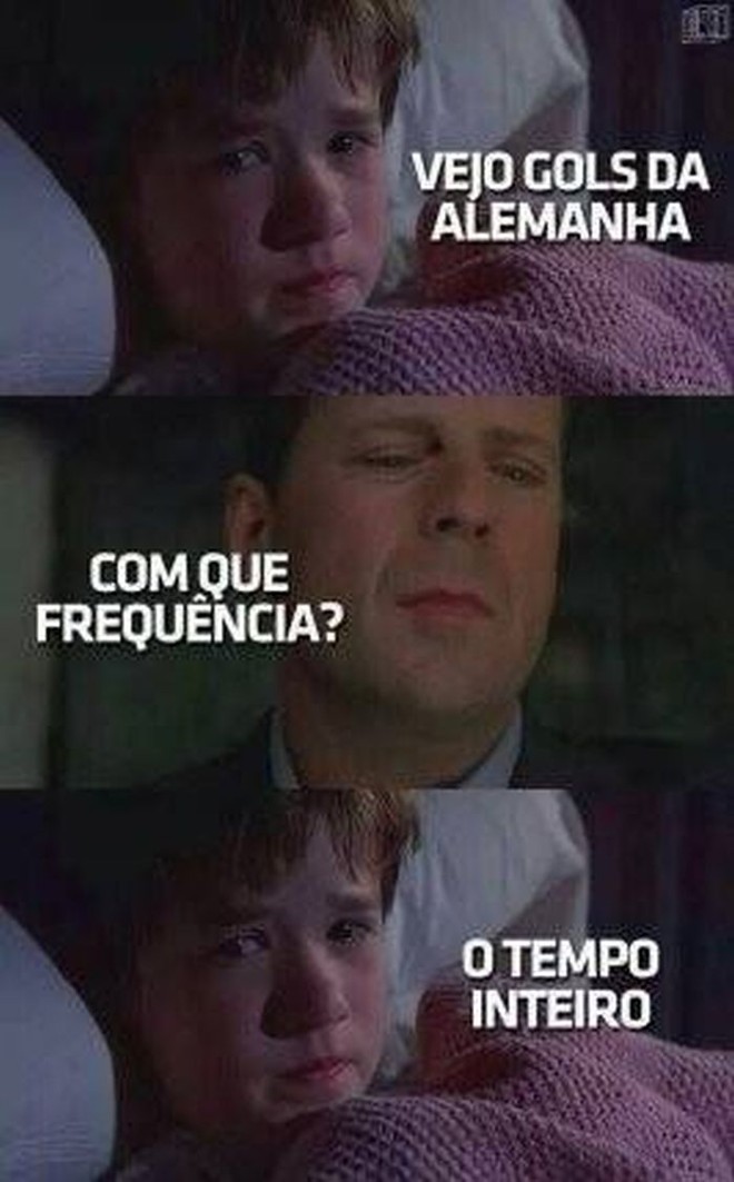 Cena clássica do filme Sexto Sentido foi a inspiração para mais uma gracinha com derrota do Brasil | 