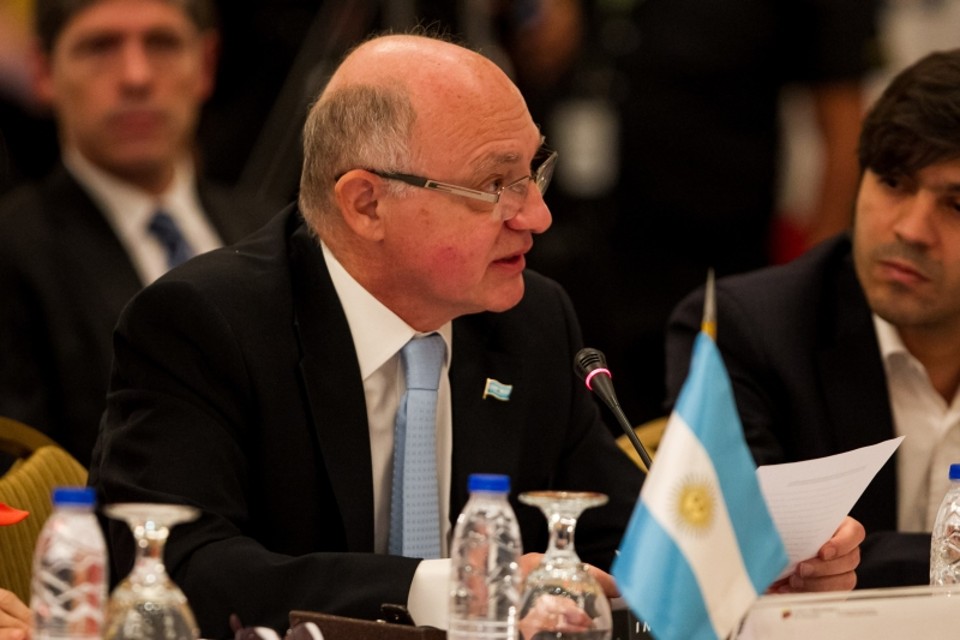 O chanceler argentino, Héctor Timerman, cobrou ontem apoio dos demais países do Mercosul contra os chamados fundos abutres | Miguel Gutierrez/Ef