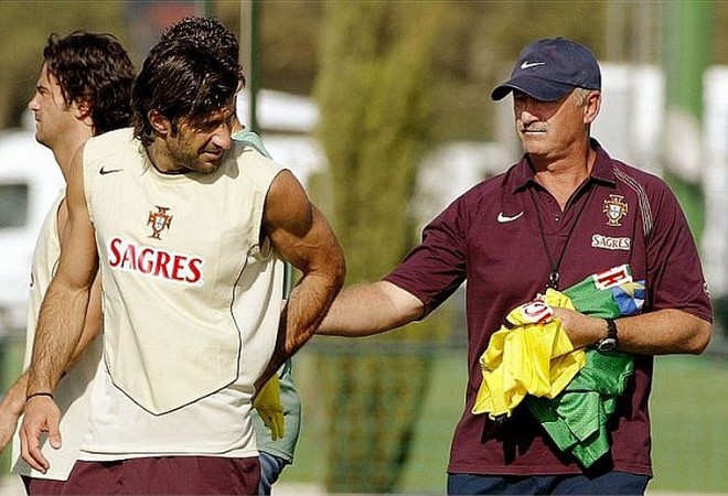 2004  Caravelaço:Portugal tinha um bom time, com Luís Figo e um jovem Cristiano Ronaldo. Jogando a Eurocopa em casa, acabou perdendo a decisão para uma apenas esforçada seleção da Grécia. Foi o Maracanazo pessoal de Felipão. | 