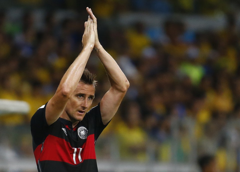 Klose: 16 gols em Copas | Kai Pfaffenbach/Reuters