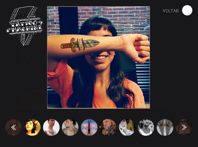 "Simulador de tatuagem" conta com ilustrações feitas pela agência Taste, de Curitiba | Divulgação.