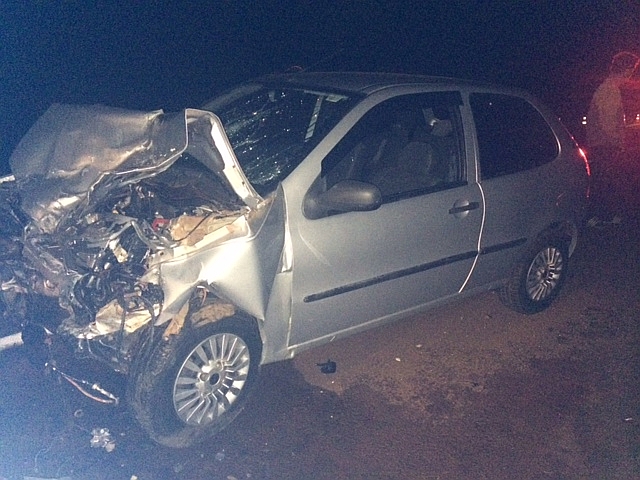 Condutora do Pálio fazia conversão à esquerda quando ocorreu a batida com van de placas argentinas | Divulgação / PRF