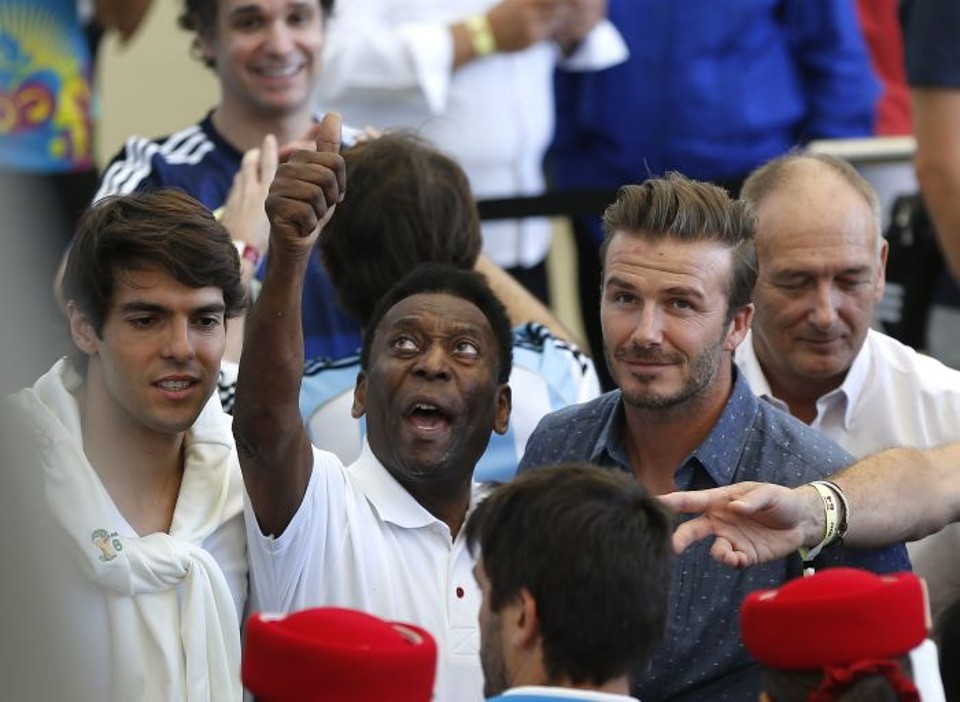 Kaká, Pelé e Beckham na decisão entre Alemanha e Argentina no Maracanã | EFE