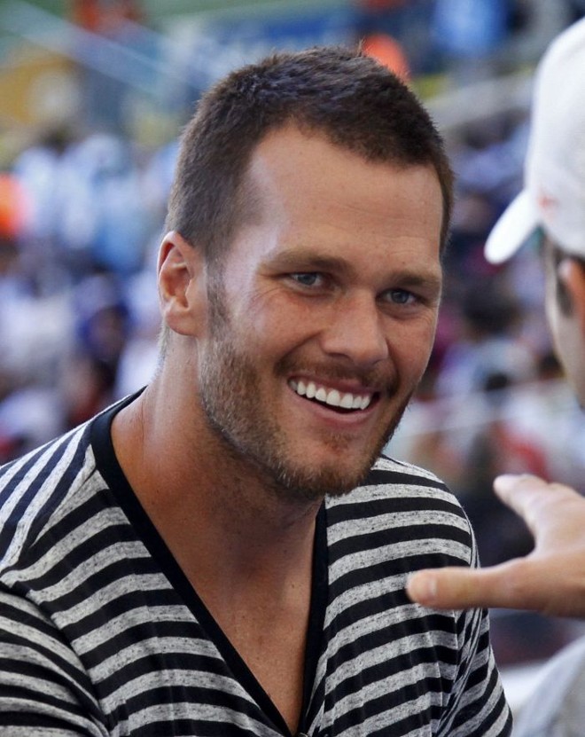 O jogador de futebol americano do New England Patriots Tom Brady, marido da modelo brasileira Gisele Bündchen, na decisão entre Alemanha e Argentina no Maracanã | 