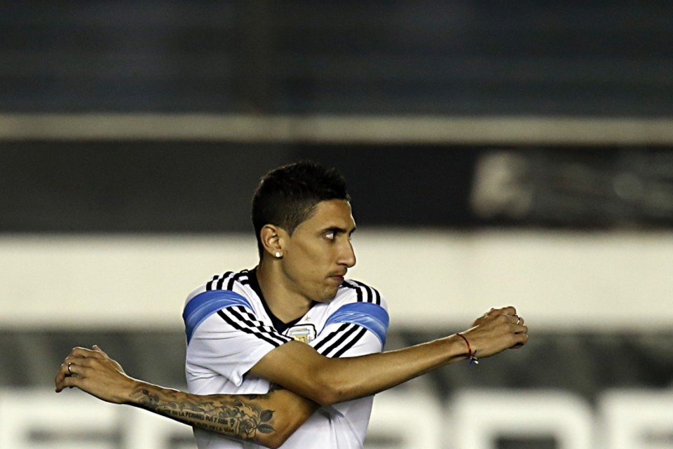 Recuperando-se de lesão na coxa direita, Di María ainda será avaliado antes de ter sua escalação confirmada | Albari Rosa, enviado especial/ Gazeta do Povo