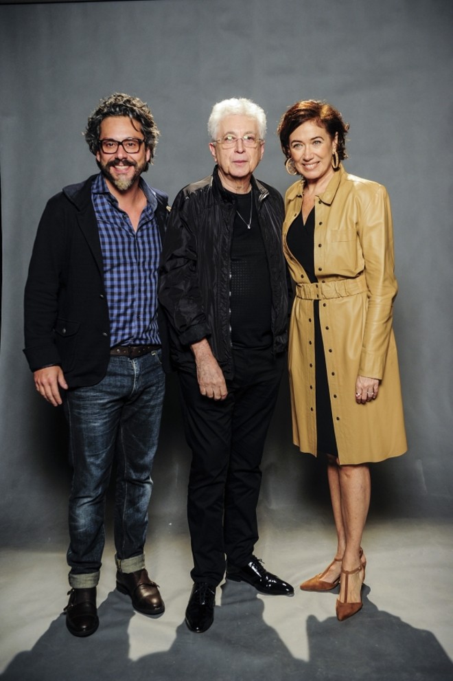 Aguinaldo Silva entre Nero e Lília Cabral | 