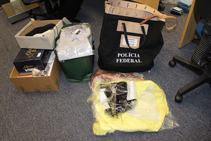 Polícia divulgou foto de parte dos materiais apreendidos durante a Operação Cargueiro | Polícia Federal / Divulgação