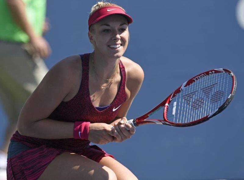 Sabine Lisicki durante o jogo contra Ana Ivanovic no qual bateu recorde de saque mais rápido da história | John G. Mabanglo / EFE