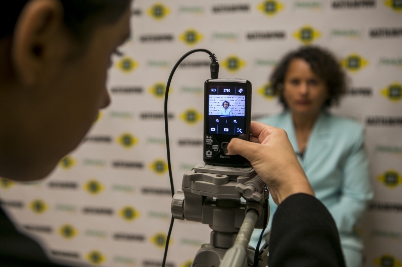 Gravação de vídeo com candidata: Gazeta do Povo fará gravações até agosto, quando o portal entrará no ar | Marcelo Andrade/ Gazeta do Povo