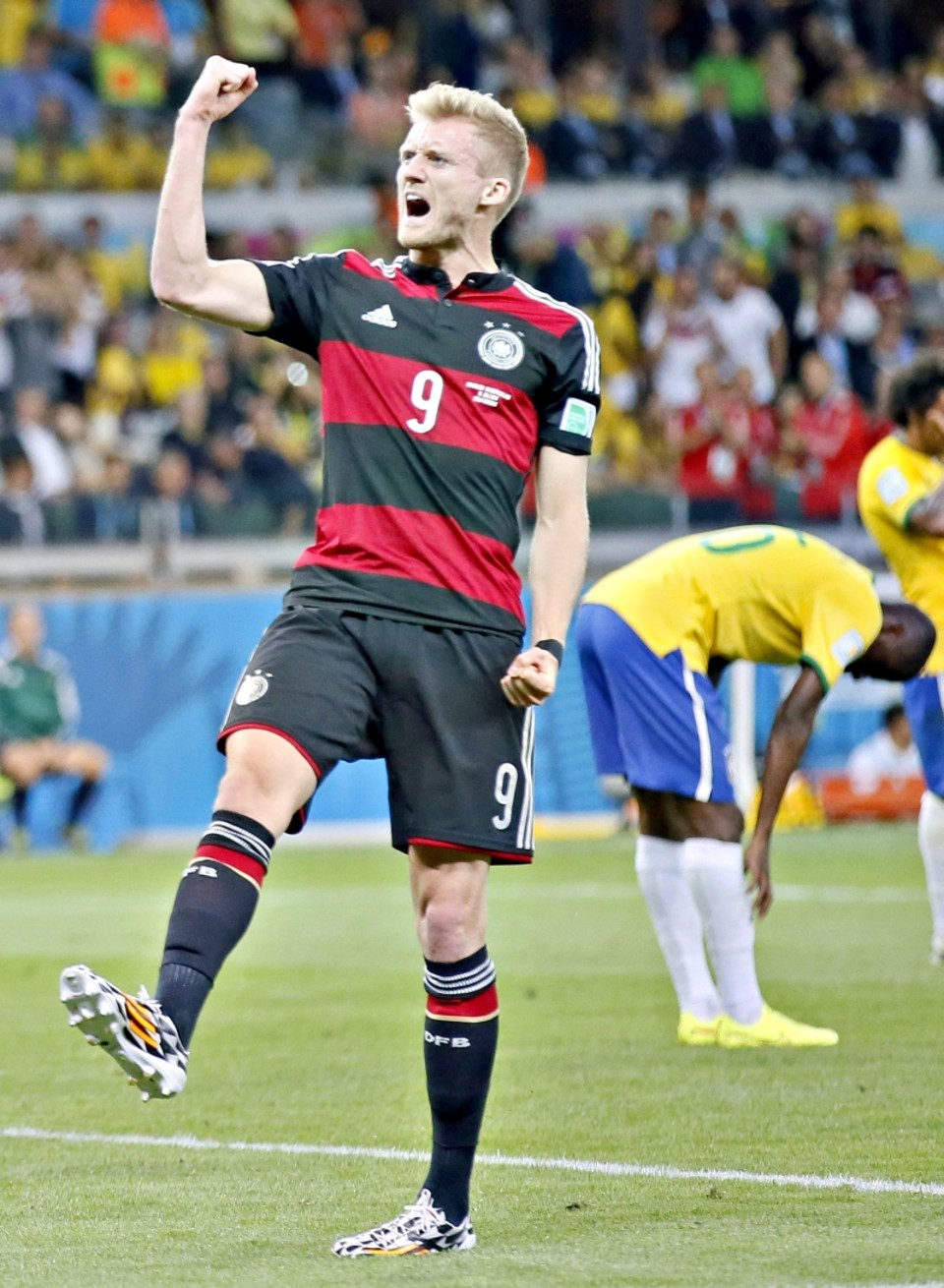 O alemão Schürrle marcou 2 gols na goleada sobre o Brasil | Dennis Sabangan/ EFE