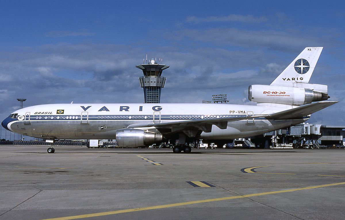 Na foto, um DC-10 da Varig, modelo que quase foi abatido | Wiki Commons